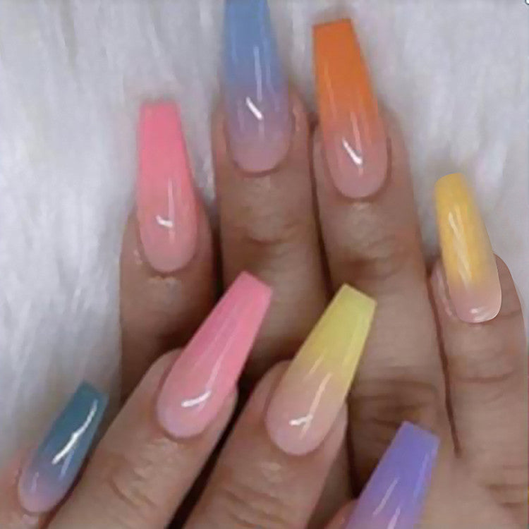 Wholesale Plastic Long Rainbow Bag Nail Art Chips